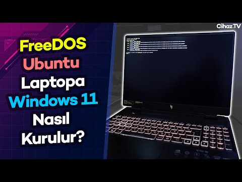 FreeDOS / Ubuntu Laptopa Windows 11 Nasıl Kurulur? Acer Nitro 16 R5 7535HS RTX4050 Kurulum Videosu