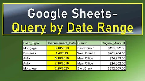 Google Sheets Query by Date Range