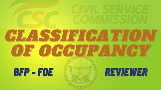 Classification Of Occupancy Fire Officer Examination Reviewer 