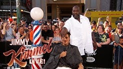 Shaq & Guillermo Give Summer Haircuts to Pedestrians