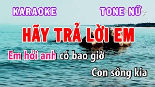 Hãy Trả Lời Em Karaoke Tone Nữ | Karaoke Hiền Phương