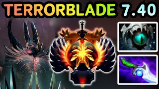 🔥 NEW PATCH 7.40 TERRORBLADE CARRY HIGH ARMOR NO FEAR | DOTA 2 GAMEPLAY 🔥