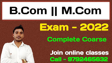 B.Com // M.Com Online Classes