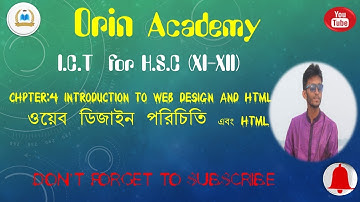 ICT for H.S.C/ XI-XII          Chapter-4            Web Design& HTML