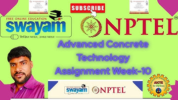 Advance Concrete Technology Week 10 NPTEL assignment #onlinenptelcousre #nptelassignment#civilengg