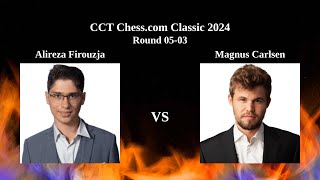 Alireza Firouzja vs Magnus Carlsen | 1-0 | Armageddon | CCT Chess.com Classic 2024