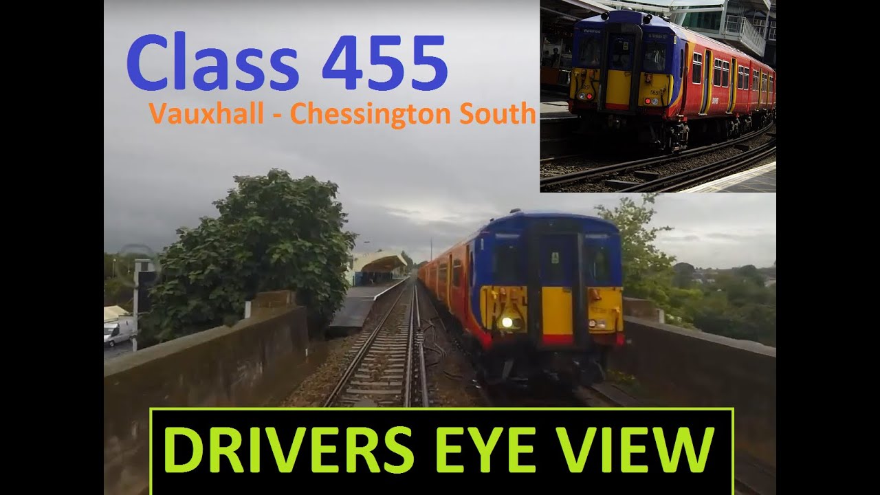 DRIVERS EYE VIEW Class 455 Vauxhall - Chessington South