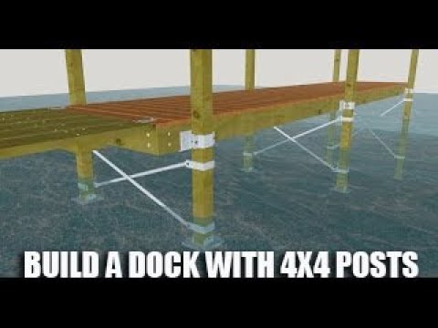 Building a dock with wood posts 3D animation - YouTube