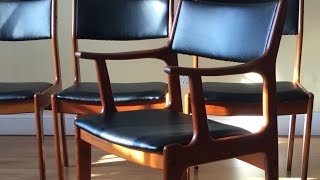 How to re upholster the backs of Danish Midcentury Modern Teak Dining Chairs