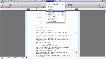 Final Draft 9 for Mac | How to Use Revision Marks