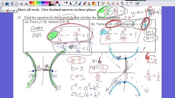 PreCalculus | Unit 10 - Parametric Functions & Conic Sections (Test Review Q13)