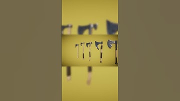Real World - Medieval Axes #gameassets #unity #blender #shorts