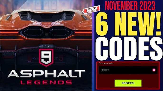 Asphalt 9 Redeem Codes September 2023 