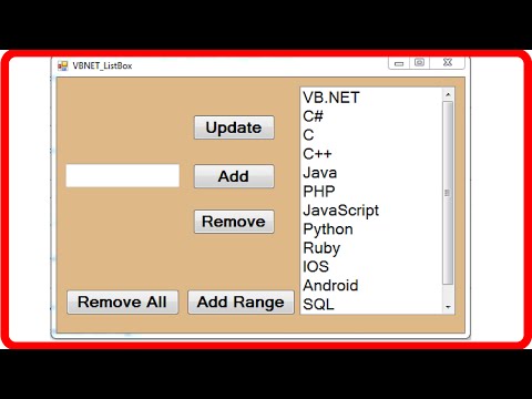 VB.NET ListBox - How To Add, Edit, Remove From Listbox Using Visual Basic .Net [ with source code ]