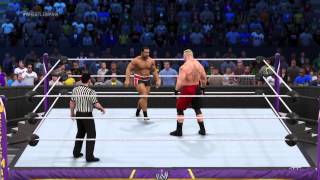 WWE 2K15 Dream Match #1 [Brock Lesnar Vs Rusev] || Last Man Standing Match ||