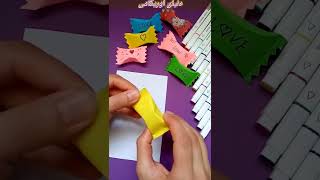 اوریگامی:اوریگامی جعبه آبنبات/ایده برا کادو/کادو کاغذی/ایده کادو شکلاتی/کاردستی/کاردستی کاغذی#shorts