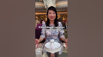 Where to place napkin ring? #etiquette #etiquetteexpert #tablemanners #napkin #formaldining
