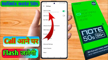 infinix note 50s call flashlight setting, infinix note 50s me call aane par flashlight kaise jalaye