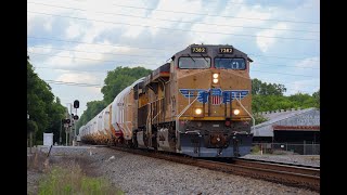 NS 052 NASA Rocket Booster train southbound thru Rome, GA with UP power.