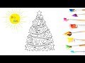 New Year! Christmas tree.Coloring for kids.Learn colors.
