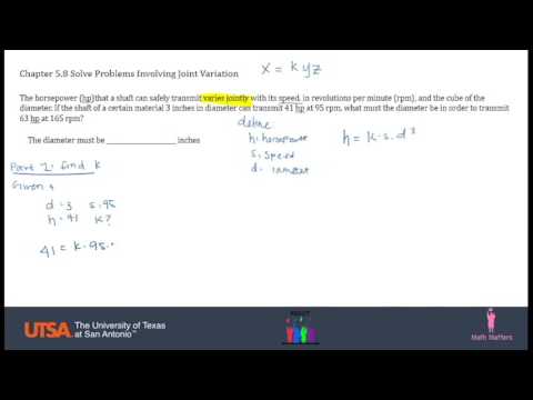 problem solving involving joint variation