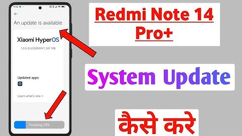 Redmi note 14 pro+ 5g system update kaise kare | redmi phone me system update new update 2025 ??