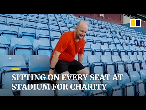British man spends 35 hours sitting on all 42,785 seats at football stadium for fundraiser