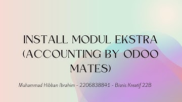 Install Modul Extra (Accounting odoo 16,odoo Mates