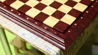Purple Heart/Maple Chessboard - Youtube