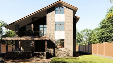 Lumion 8 render modern house. MWC project.