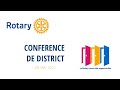 Confrence du rotary  district 1690  samedi 29 mai 2021