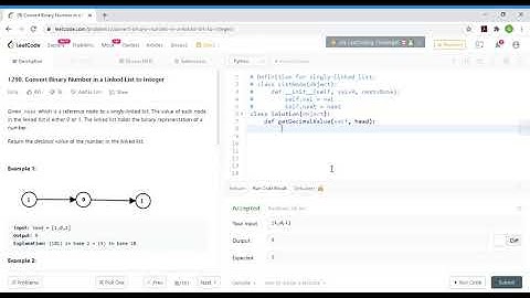 1290.  Convert Binary Number in a Linked List to Integer