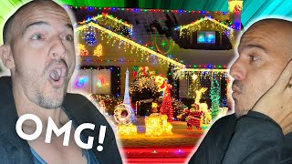 Reacting to Christmas Light Display  Cubans FIRST TIME EVER