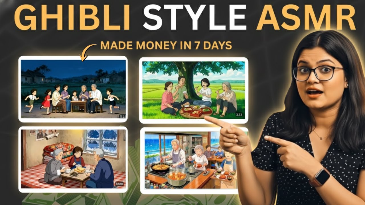 Create Ghibli Style AI ASMR Videos | No Skills, No Paid Tools | Full Beginner Guide