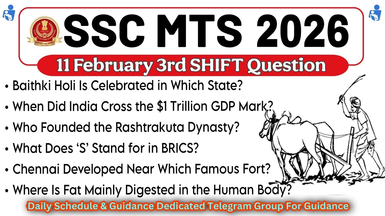 SSC MTS Exam Review 2026 | 11 Feb. 3rd Shift Analysis | SSC MTS Exam  Analysis and paper solution