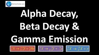 Alpha Decay, Beta Decay & Gamma Emission | Radioactivity | Physics