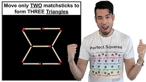 MATCHSTICK PUZZLE: Can you make 3 triangles??