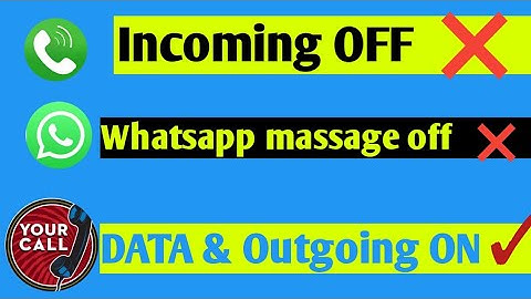 Sabhi incoming calls ko Band Karke internet Kaise chalaye || Disable incoming calls and use internet