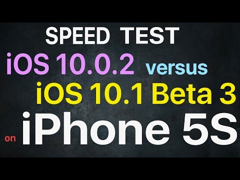 iPhone 5S : iOS 10.0.2 vs iOS 10.1 Beta 3 / Public Beta 3 Speed Test Build 14B71
