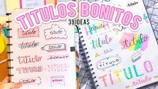 39 TITULOS BONITOS Y FACILES PARA TUS APUNTES!! ❤️SIN LETTERING -  Tutoriales Belen - thptnganamst.edu.vn