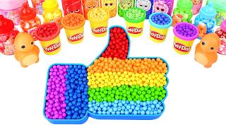 Satisfying with Mixing Candy 🌈 DIY How to Make Giant Like Button & Play Doh Relaxing Sound ASMR screenshot 2