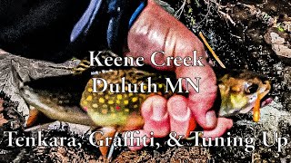 Tenkara Fishing at Keene Creek, Duluth MN, Urban Trout & Graffiti
