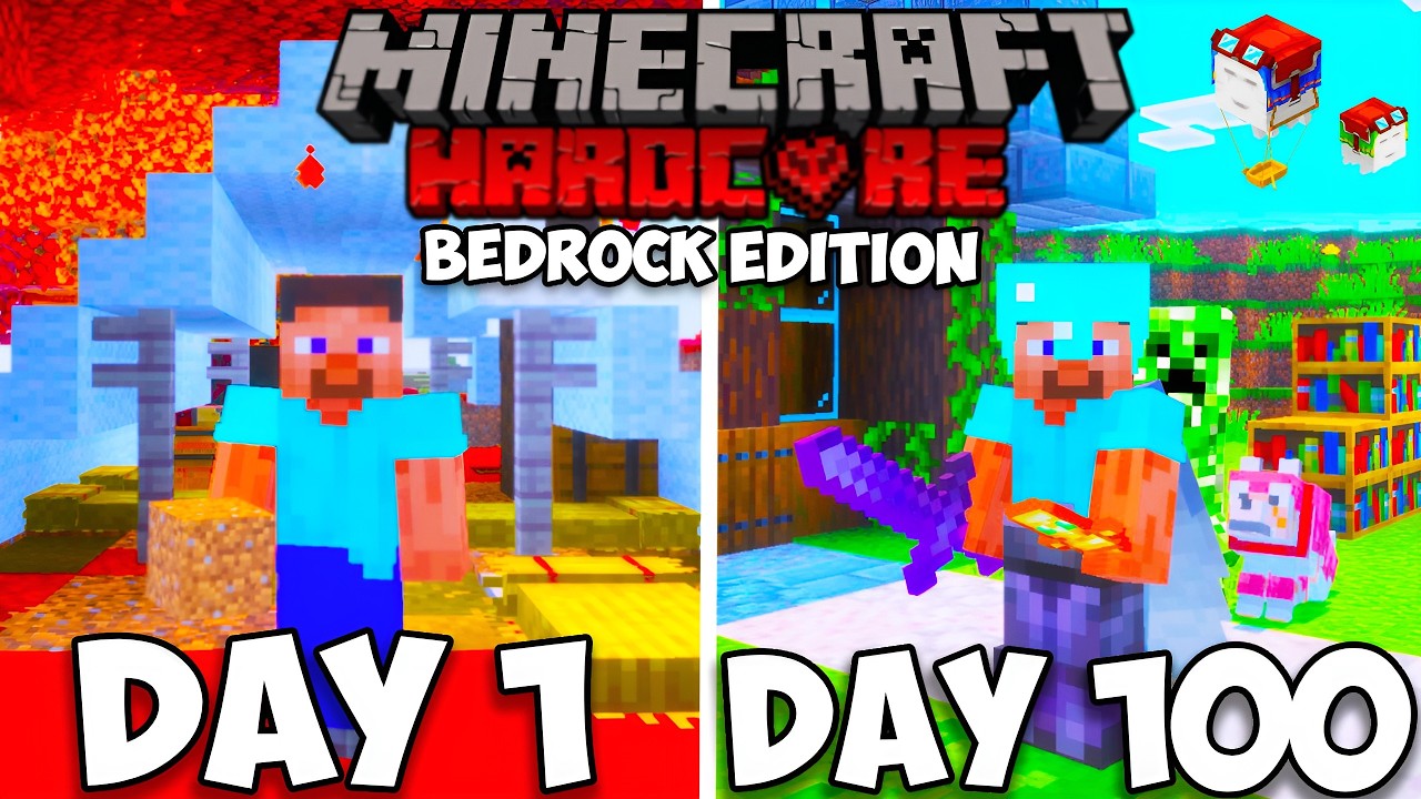 100 Days in Minecraft Bedrock Hardcore… Wilderness Bound UPDATE!