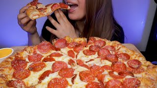 ASMR LITTLE CAESARS PEPPERONI AND CHEESE STUFFED CRUST PIZZA *NO TALKING*