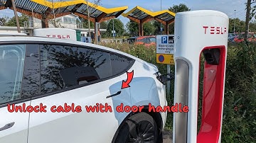 New Tesla feature - Release charge cable with rear door handle (in OTA update 2025.20)