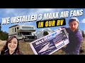 VINTAGE TOYOTA MOTORHOME Renovation Ep1. Installing MaxxAir Fans in our Tiny Vanlife Home on Wheels!