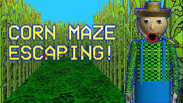 Escaping from Corn Maze!--Baldi