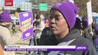 Why Charlotte airport workers are on strike