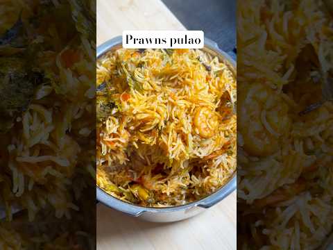 Prawns biryani/ Pressure cooker Prawns biryani #prawnsbiriyani #prawnspulao #homefood #viral #shorts