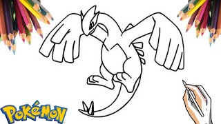 COMO DESENHAR O POKÉMON LUGIA | HOW TO DRAW POKÉMON LUGIA